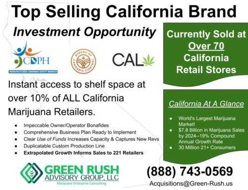 Equity Position in Top Selling California Marijuana Brand, Offer #306
