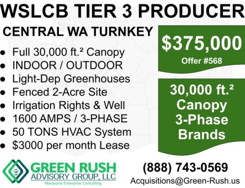 Central WA I-502/WSLCB Tier 3 Marijuana Producer/Processor For Sale, Offer #568