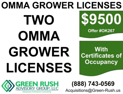 OKLAHOMA OMMA CANNABIS GROWER LICENSES FOR SALE, OFFER #OK267