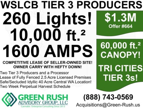 Protected: 260-Light Central WA I-502 / WSLCB Tier 3 Producer & Tier 3 Producer/Processors For Sale, Offer #664