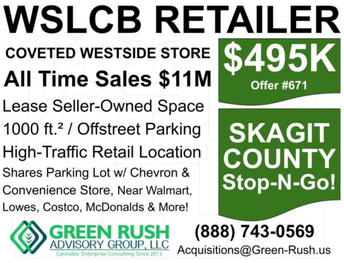 Westside I-502 / WSLCB Recreational Cannabis Retailer For Sale, Offer #671