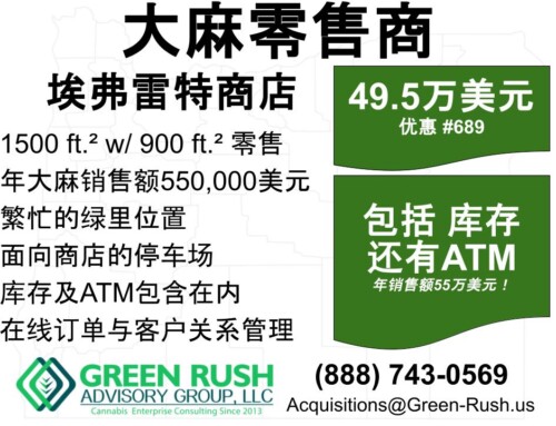 SNOHOMISH COUNTY WSLCB CANNABIS RETAIL STORE FOR SALE, OFFER #689C